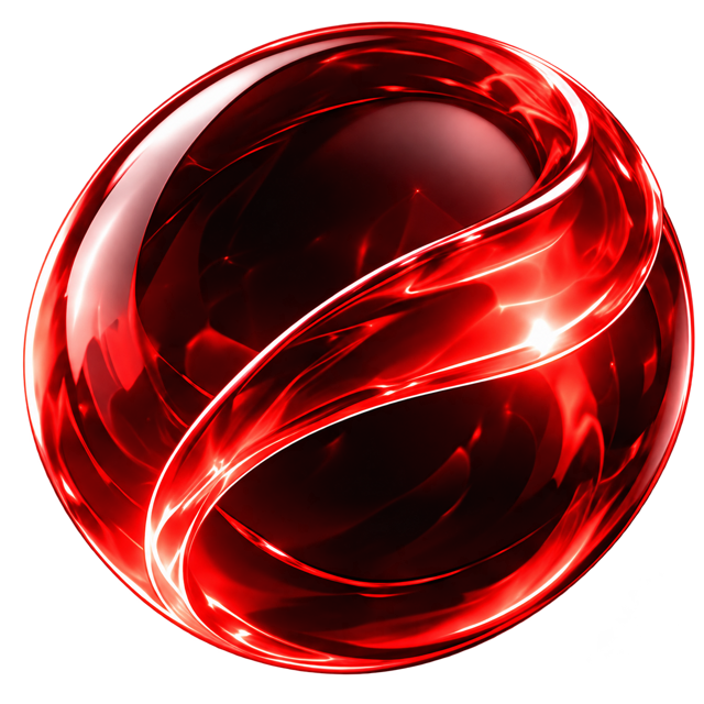 Aether’s metallic red ribbon orbit